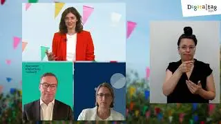 Digitaltag 2025 | Gru&szlig;worte NRW, Impuls von Karin Prien & DFA-Partnertalk Digitale Demokratiebildung