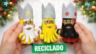 Cómo hacer los 👑 REYES MAGOS 2025 👑 con ROLLOS de PAPEL HIGIÉNICO paso a paso para niños