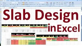 Two way Slab Design calculations in Excel #MahbubAli