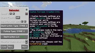 Weather and Tornadoes Classic | Config and Custom Tornadoes Overview | Minecraft 1.21.4