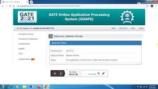 Gate 2021 APPLICATION STATUS CHECK