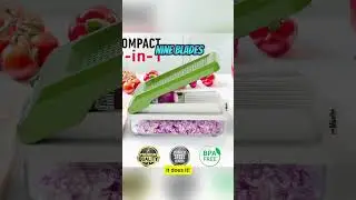 Mueller 9 Blade Vegetable Chopper, Food Chopper with Container, Salad Chopper,