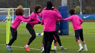 ALL SMILES as Chelsea train ahead of Shamrock Rovers Europa Conference League clash