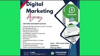 WhatsApp Bulk Marketing Software With Google Map Data Extractor.