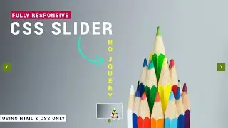 PURE CSS RESPONSIVE IMAGE SLIDER USING HTML & CSS ONLY | CSS IMAGE SLIDER | NO JQUERY