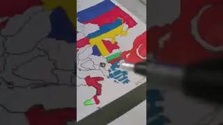 Drawing Greece on my map of Europe (day 7)