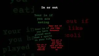 In or out #game