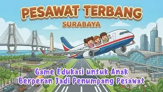 Belajar Jadi Penumpang Pesawat ke Surabaya | Game Edukasi Anak
