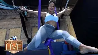 Aerial silks class takes 'Windy City LIVE' hosts Val Warner, Ryan Chiaverini's fitness to new height