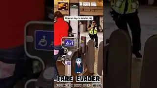 Police officer chases fare evader (London)