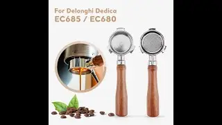 For DeLonghi EC685.BK EC680 51mm Bottomless Portafilter Coffee Powder Handle 304 Stainless Steel
