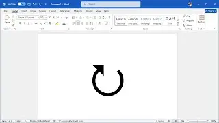 How to add the CLOCKWISE TRIANGLE-HEADED OPEN CIRCLE ARROW Symbol in Word