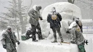 U.S. Sailors, Japanese Military Combine Forces for Sapporo Snow Festival