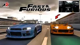 Fast & Furious GTR & Supra - Japan Road Vibes | (4K) Assetto Corsa Steering Wheel Gameplay