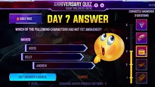 4th Anniversary Quiz Day 7 Answer, | Free Fire Anniversary Quiz
