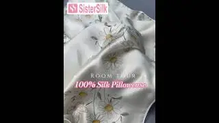 Floral silk pillowcase with zipper closure #floralsilk #silkmaterial #silkbedding #silkpillowcases