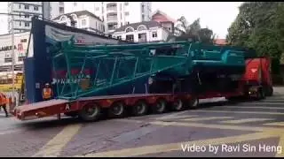 SCANIA 164L 580hp with KOBELCO 7250S. MRT Jalan Conlay. Kuala Lumpur.