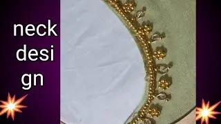 Ari work neck design with normal needle/ ari embroidery with normal needle