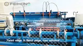 Fully automatic single wire chain link fence machine