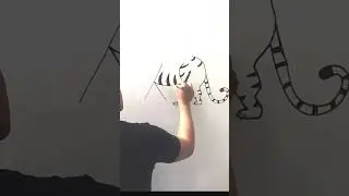 how to draw a tiger 🐅 with English letter YY #drawingskill #howtodraw #art #easydraw