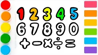 How to Draw and Color Numbers | Easy Step by Step Tutorial