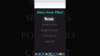 Menu Hover Effect || CSS and JavaScript || #shorts