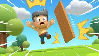 Roblox Little Noob Broke the Wooden Bridge | Fun Kids Stories and Game Songs