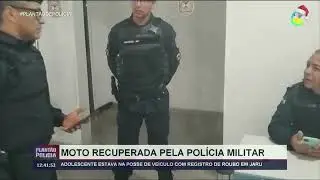 A Pol&iacute;cia Militar recuperou uma motocicleta com registro de roubo na cidade de Jaru.
