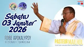 SABATA 03 JANVIER 2026 - FAM APOKALYPSY REZIONALY TOAMASINA