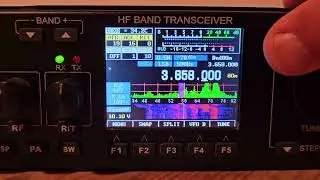 QRP SDR трансивер M0NKA mcHF+активная ферритовая антенна.  Прием  радиолюбителей на 80 метрах.