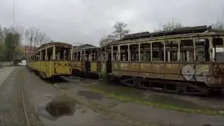 Old abandoned trams Wroclaw Poland April 2017 (urbex lost places verlaten tram kerkhof Polen Polski)