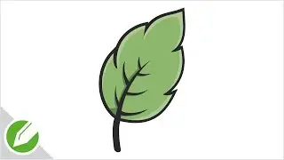 Cartoon leaf Drawing with CorelDraw | Flat Vector Style | Drawing | CorelDraw Tutorial