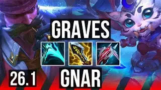GRAVES vs GNAR (TOP) | Conqueror, 42K damage | EUW Diamond | 26.1