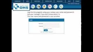 Employee and Managers Introduction into using Common features in the Online OHS system