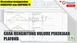 26. Cara menghitung volume pekerjaan plafond
