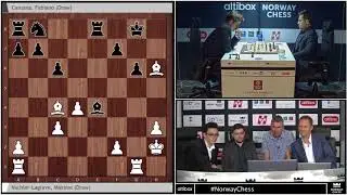 Altibox Norway Chess 2018 - post-game analysis with Fabiano Caruana - Maxime Valchier-Lagrave