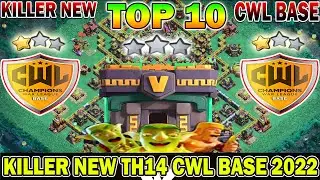 KILLER NEW TOP 10 TH14 CWL BASE WITH LINK 2022 | NEW WAR BASE TH14 FOR FEBRUARY 2022 | Clash Of Clan