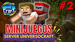 TNT Run, TNT Tag y ESCAPA de la BESTIA... 😱 MINIJUEGOS de UNIVERSOCRAFT en MINECRAFT #2