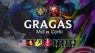 Gragas Mid vs Corki - NA Challenger Patch 8.7