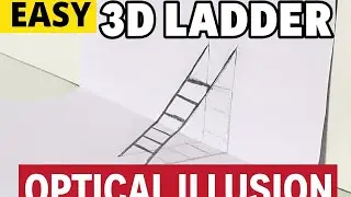 3D Ladder Optical Illusion Drawing | Easy for Beginners