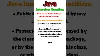 What are the different access specifiers used in Java ?