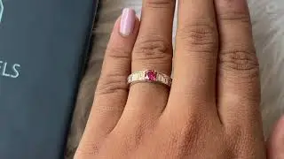 Baguette Diamond Solitaire Accent Ring @ourosjewels