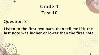 Aural Test - Grade 1 | Test 10 Trinity College London #piano #initialgrade #trinitycollegelondon