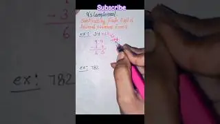 9's complement of a decimal number #decimal #maths  #computerscience #mca #shorts
