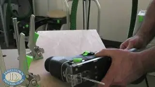 Using the splinterguard for the Festool PS300 jigsaw