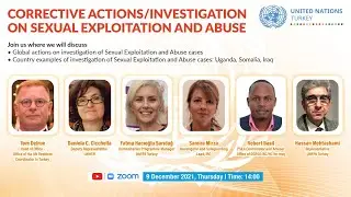 Sexual Exploitation and Abuse: Corrective Actions/Investigation