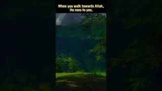 when you walk towards Allah he runs towards you