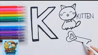 Letter K | K for Kitten 🐱 | K for Key 🔑 | ABC Learning for Kids