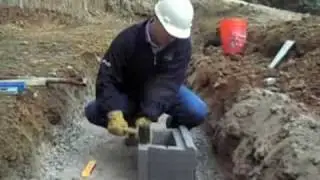 Segmental Retaining Wall Base Course Installation