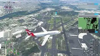 Flying over Perth Intl Airport Microsoft Flight Simulator